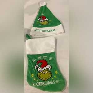 The Grinch-My 1st Grinchmas Hat and Stocking Set